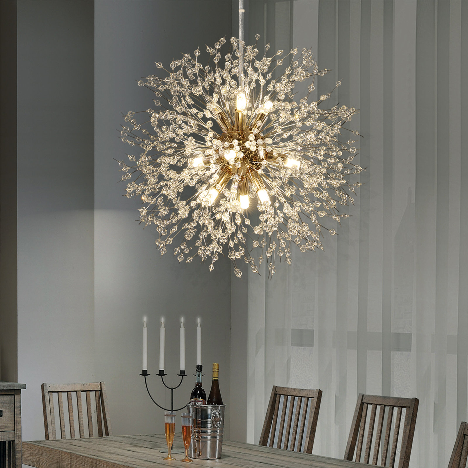 Everly Quinn Lakeyah 9 - Light Sputnik Sphere Chandelier & Reviews